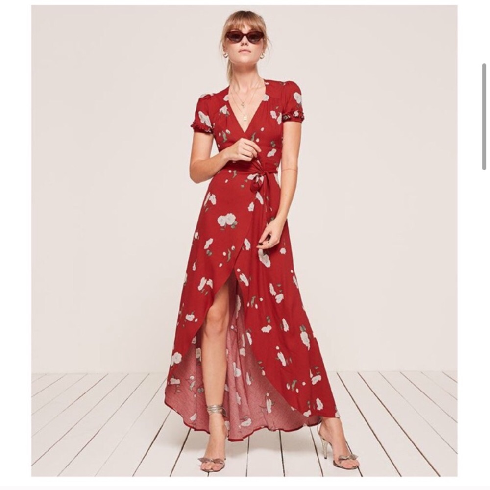 Reformation Maria Wrap Dress XS